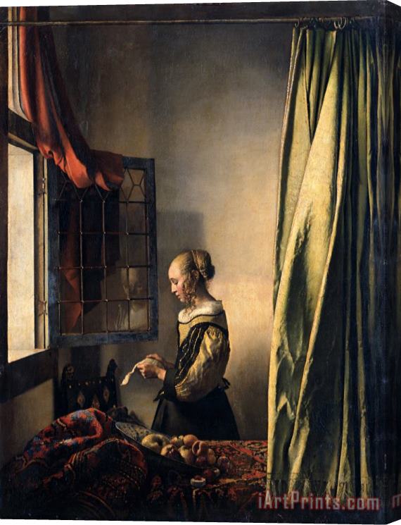 Johannes Vermeer Girl Reading A Letter By An Open Window Stretched Canvas Print / Canvas Art
