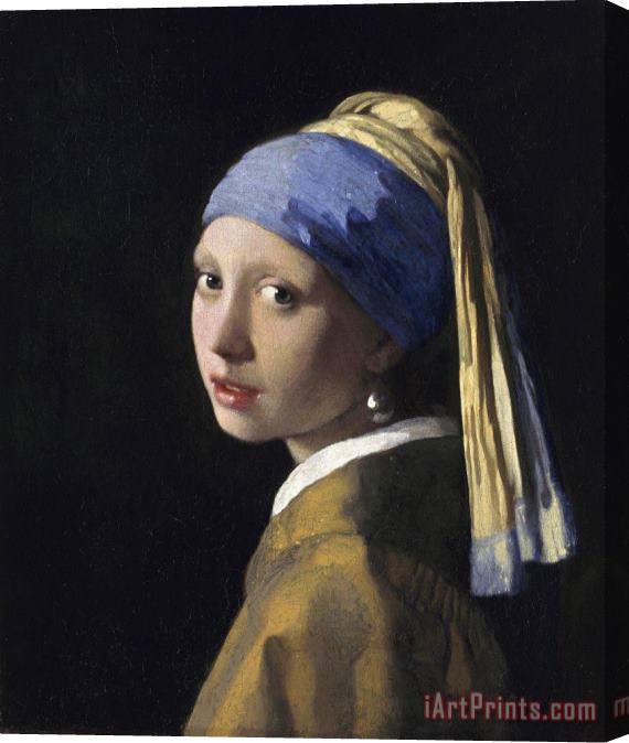 Johannes Vermeer Girl With A Pearl Earring Stretched Canvas Painting / Canvas Art