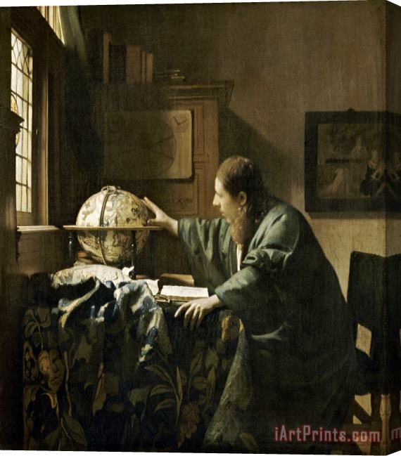 Johannes Vermeer L'astronome Dit Aussi L'astrologue Stretched Canvas Painting / Canvas Art