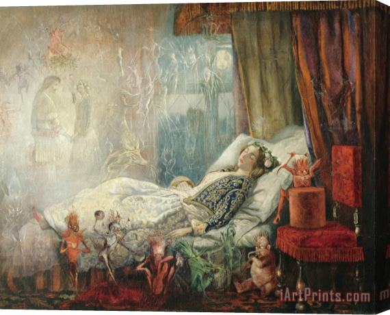 John Anster Fitzgerald The Stuff That Dreams Are Made of Stretched Canvas Print / Canvas Art