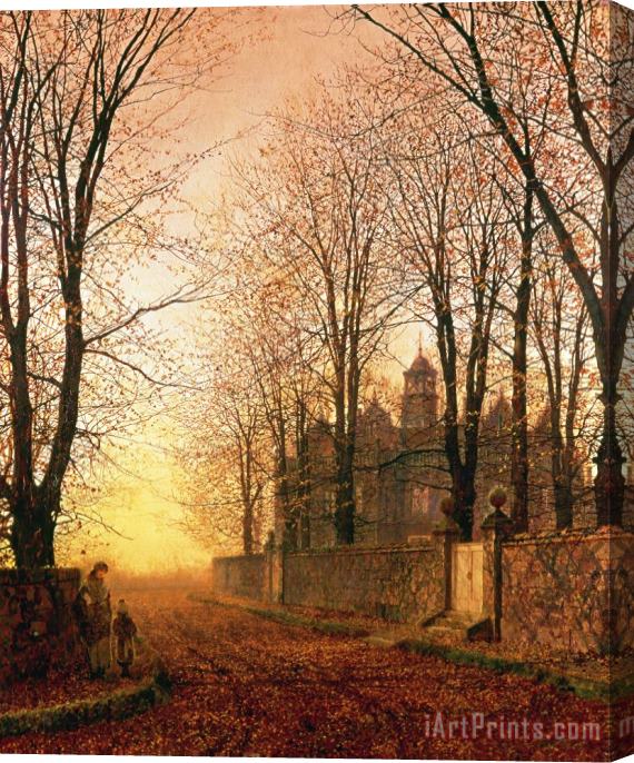 John Atkinson Grimshaw In the Golden Olden Time Stretched Canvas Print / Canvas Art