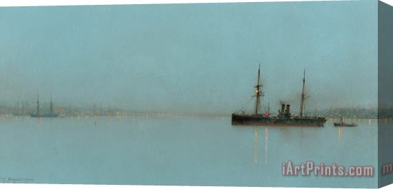 John Atkinson Grimshaw Port Light Stretched Canvas Print / Canvas Art