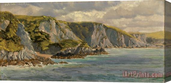 John Brett On The Welsh Coast Stretched Canvas Print / Canvas Art