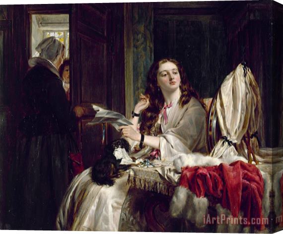 John Callcott Horsley The Morning of St Valentine Stretched Canvas Print / Canvas Art