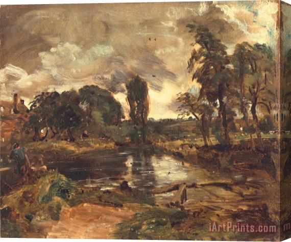 John Constable Flatford Mill from the Lock Stretched Canvas Print / Canvas Art