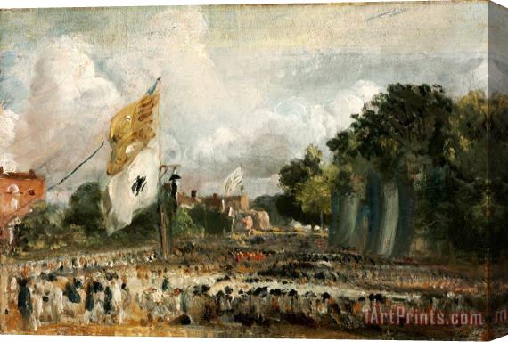 John Constable The Celebration in East Bergholt of The Peace of 1814 Concluded in Paris Between France And The Allied Powers Stretched Canvas Painting / Canvas Art