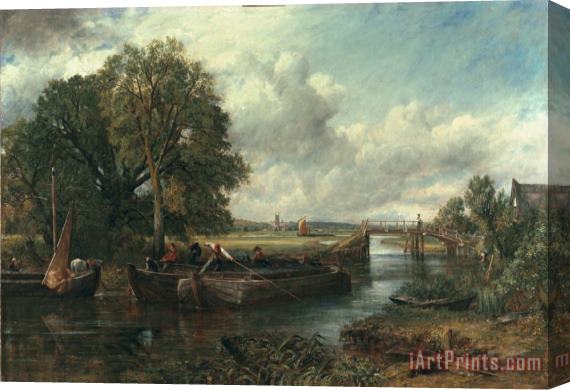 John Constable View of the Stour near Dedham Stretched Canvas Print / Canvas Art