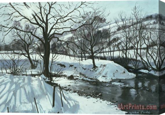John Cooke Winter River Stretched Canvas Print / Canvas Art