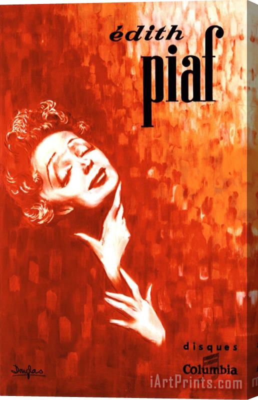 John Douglas Edith Piaf Stretched Canvas Painting / Canvas Art