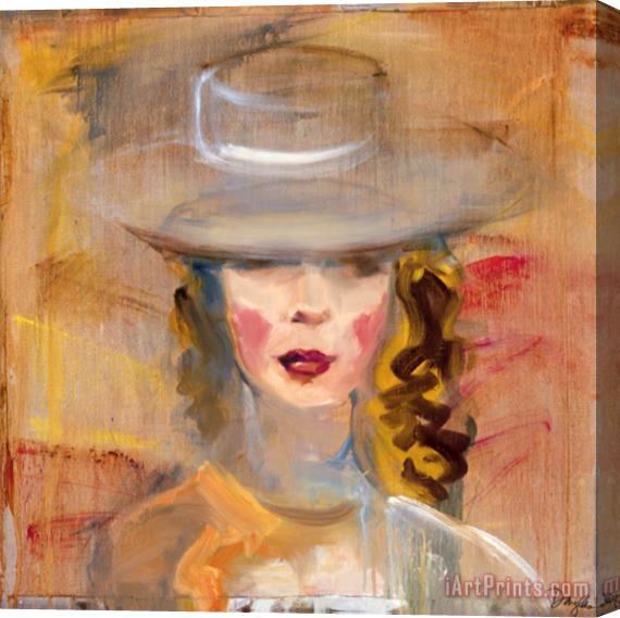John Douglas Woman with Hat I Stretched Canvas Painting / Canvas Art