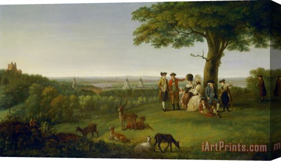 John Feary One Tree Hill, Greenwich, with London in The Distance Stretched Canvas Print / Canvas Art