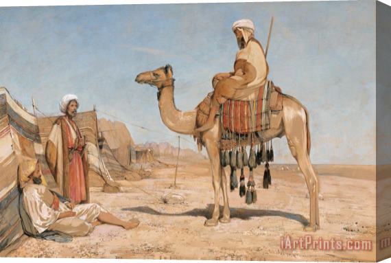 John Frederick Lewis A Bedouin Encampment; Or, Bedouin Arabs Stretched Canvas Print / Canvas Art