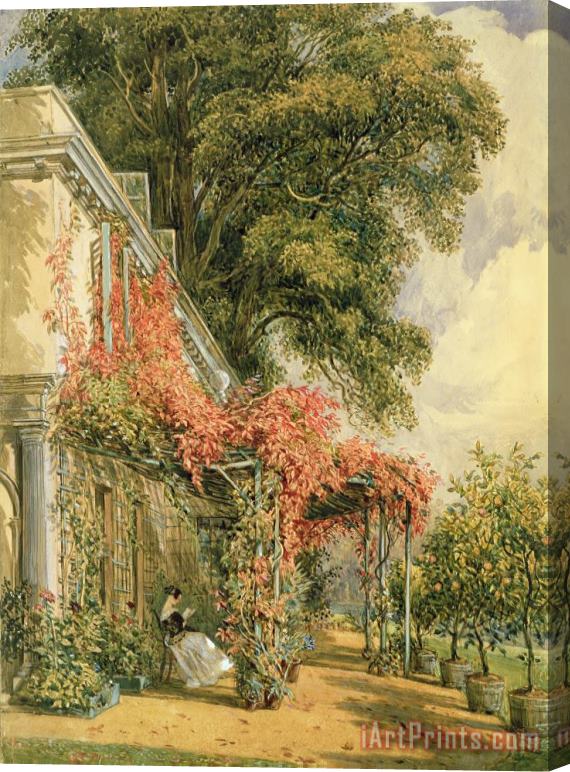 John James Chalon Garden Front of Mr Robert Vernon's House at Twickenham Stretched Canvas Painting / Canvas Art