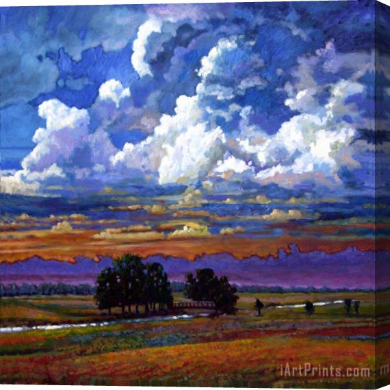 John Lautermilch Evening Clouds Over the Prairie Stretched Canvas Print / Canvas Art