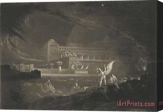 John Martin Paradise Lost Stretched Canvas Painting / Canvas Art
