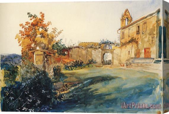 John Ruskin The Garden of San Miniato Near Florence Stretched Canvas Painting / Canvas Art