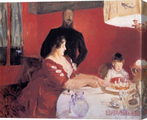 John Singer Sargent Fate Familiale The Birthday Party Stretched Canvas Painting / Canvas Art