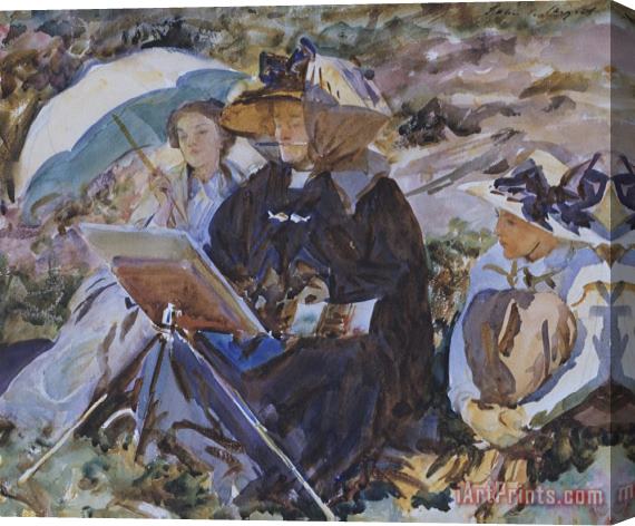 John Singer Sargent Simplon Pass: The Lesson Stretched Canvas Print / Canvas Art