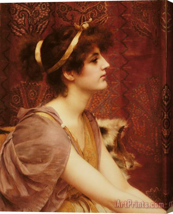 John William Godward A Classical Beauty Stretched Canvas Painting / Canvas Art