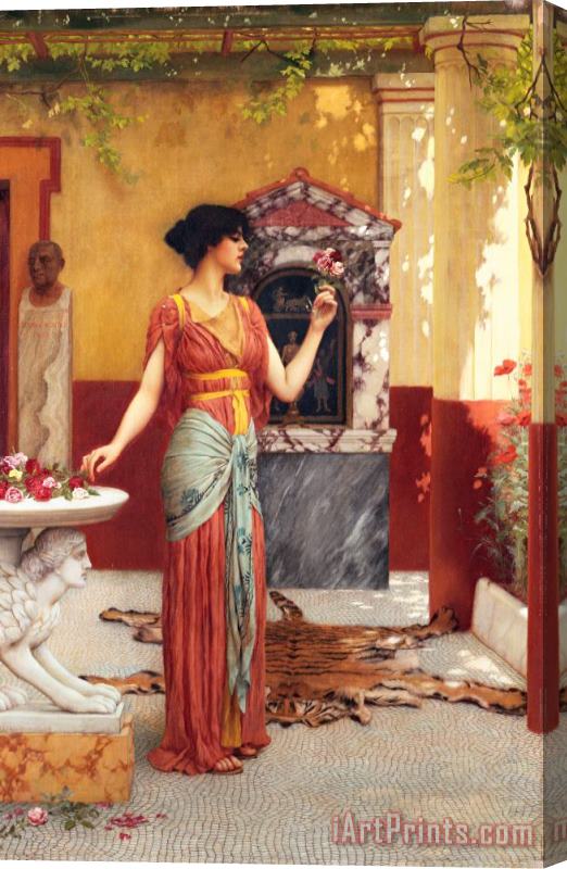 John William Godward The Bouquet Stretched Canvas Painting / Canvas Art