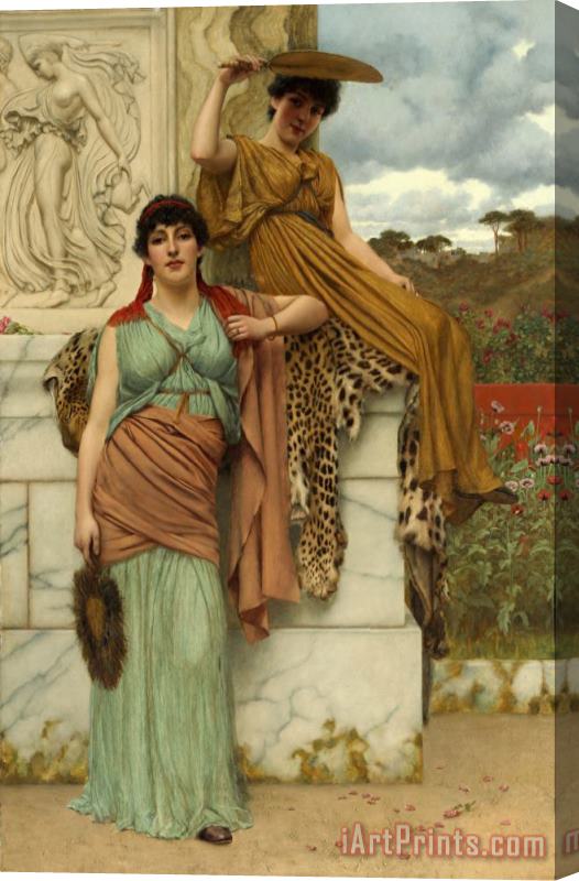 John William Godward Waiting for The Procession Stretched Canvas Painting / Canvas Art