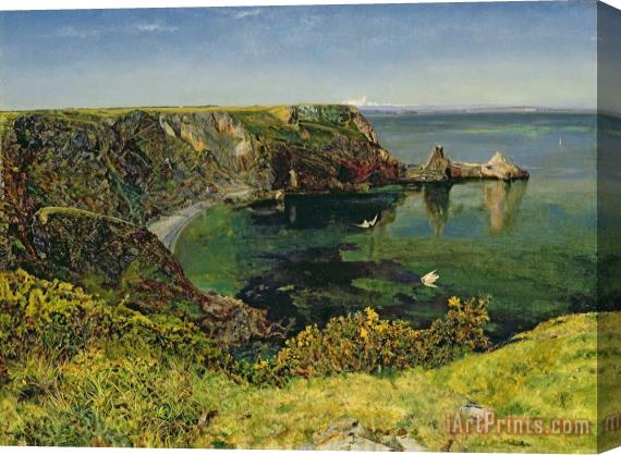 John William Inchbold Anstey's Cove Devon Stretched Canvas Print / Canvas Art