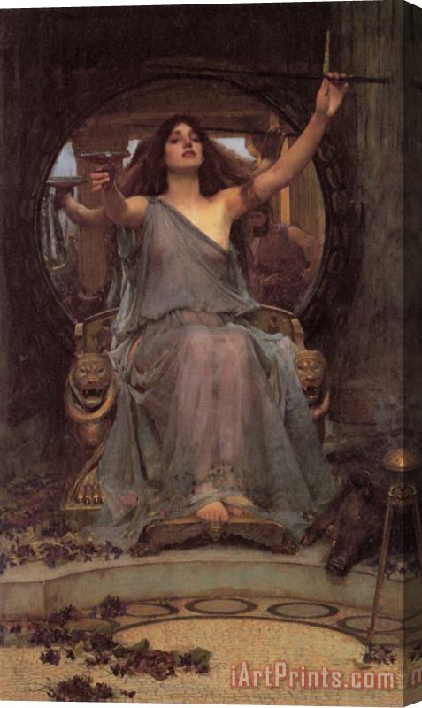 John William Waterhouse Circe Offering The Cup to Ulysses Stretched Canvas Painting / Canvas Art