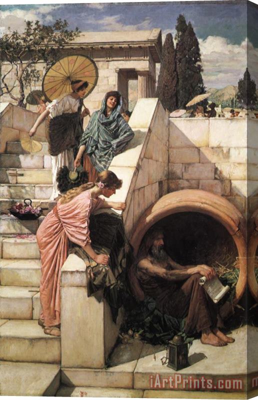 John William Waterhouse Diogenes Stretched Canvas Print / Canvas Art