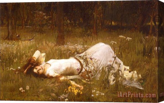 John William Waterhouse Ophelia C 1889 Stretched Canvas Print / Canvas Art