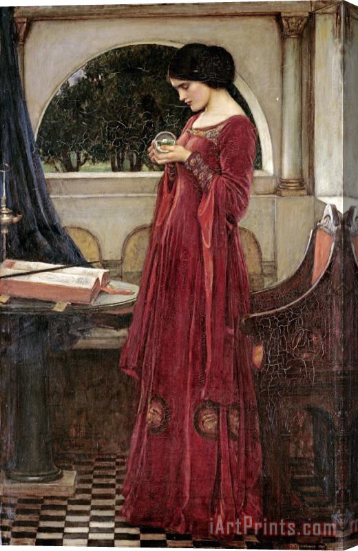 John William Waterhouse The Crystal Ball Stretched Canvas Print / Canvas Art