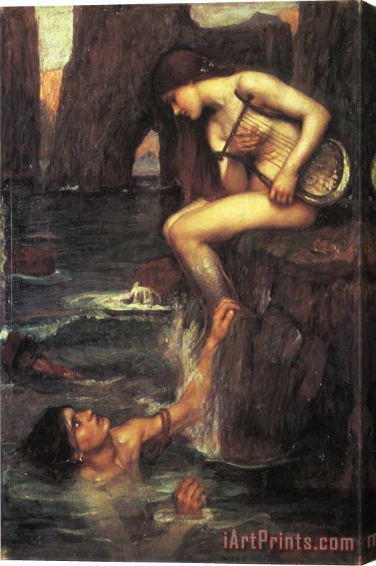 John William Waterhouse The Siren Stretched Canvas Painting / Canvas Art
