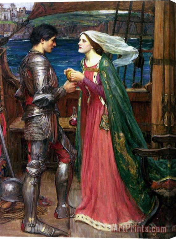 John William Waterhouse Tristan And Isolde with The Potion Stretched Canvas Print / Canvas Art