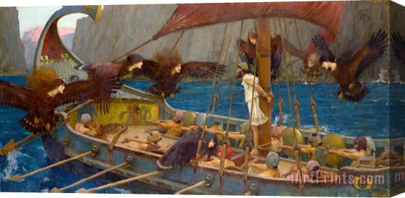 John William Waterhouse Ulysses And The Sirens Stretched Canvas Painting / Canvas Art