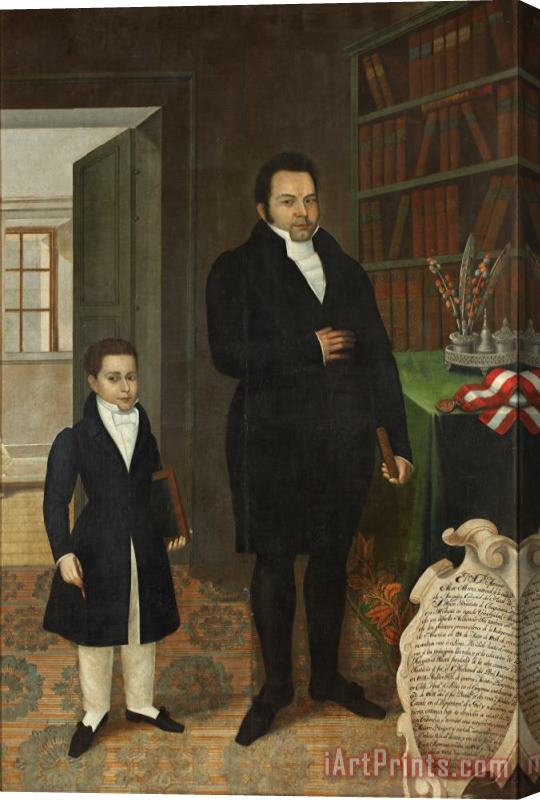 Jose Gil de Castro Mariano Alejo Alvarez And His Son Stretched Canvas Painting / Canvas Art