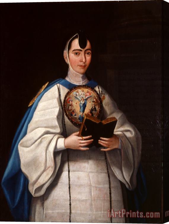 Jose Maria Vazquez Portrait of Sister Maria Antonia Del Corazon De Jesus Stretched Canvas Print / Canvas Art