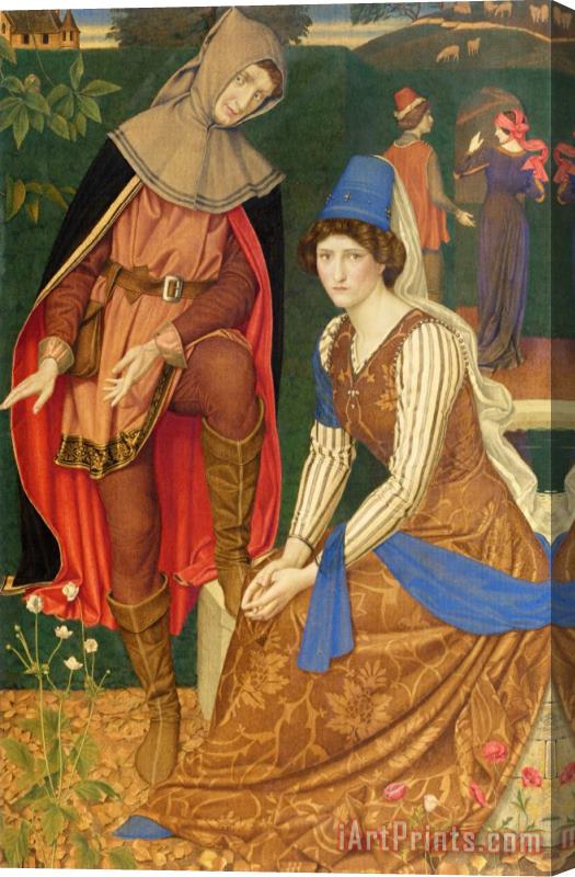 Joseph Edward Southall The Nut Brown Maid Stretched Canvas Print / Canvas Art