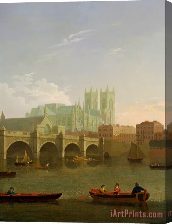 Joseph Farington Westminster Abbey And Bridge Stretched Canvas Print / Canvas Art