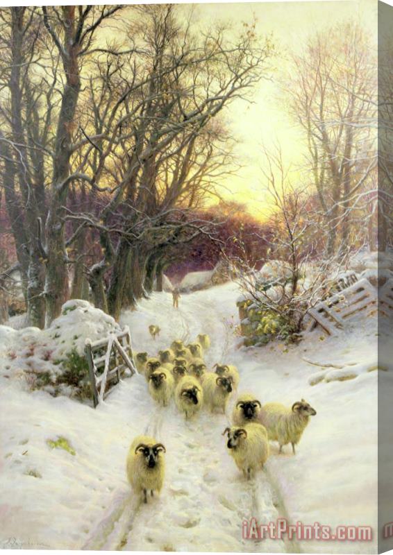 Joseph Farquharson The Sun Had Closed the Winter's Day Stretched Canvas Painting / Canvas Art