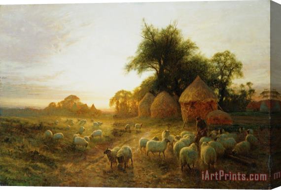 Joseph Farquharson Yon Yellow Sunset Dying in the West Stretched Canvas Print / Canvas Art