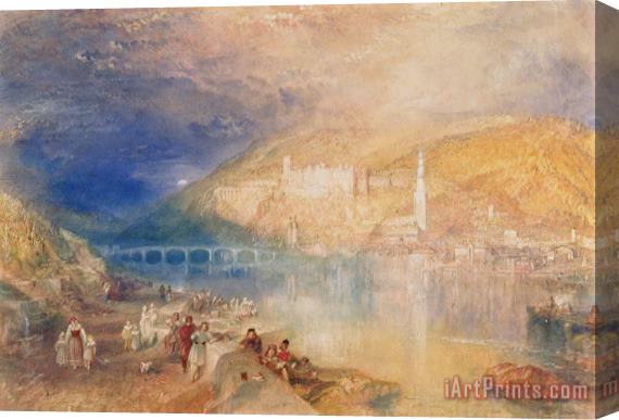 Joseph Mallord William Turner Heidelberg Sunset Stretched Canvas Print / Canvas Art