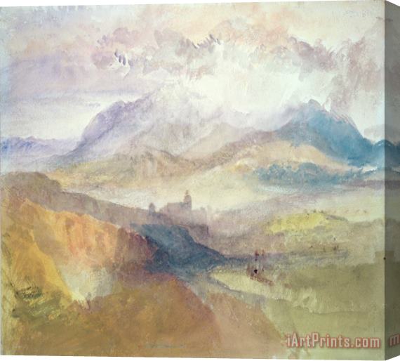 Joseph Mallord William Turner View Along An Alpine Valley Possibly The Val D'aosta Stretched Canvas Painting / Canvas Art