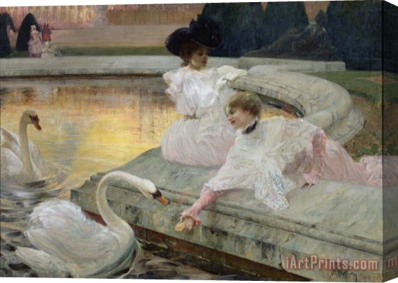 Joseph Marius Avy The Swans Stretched Canvas Painting / Canvas Art