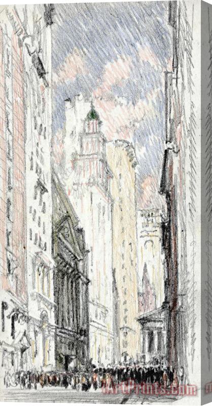 Joseph Pennell The New York Stock Exchange Stretched Canvas Print / Canvas Art