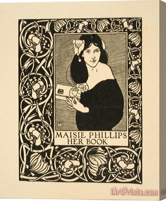 Joseph W. Simpson Maisie Phillips. Her Book Stretched Canvas Print / Canvas Art