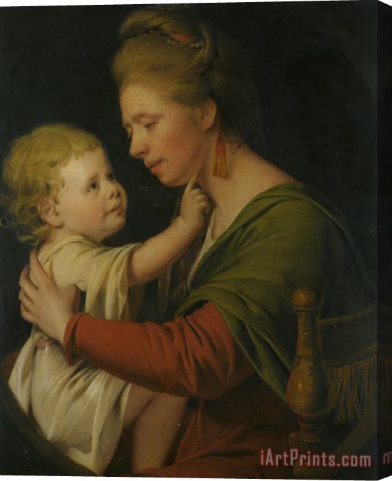 Joseph Wright of Derby Portrait of Jane Darwin And Her Son William Brown Darwin Stretched Canvas Painting / Canvas Art