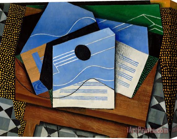 Juan Gris Guitar on a Table Stretched Canvas Print / Canvas Art