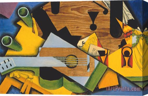 Juan Gris Still Life with a Guitar Stretched Canvas Painting / Canvas Art