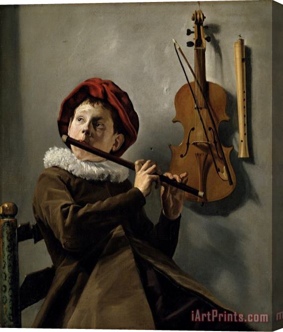 Judith Leyster Boy Playing The Flute Stretched Canvas Print / Canvas Art