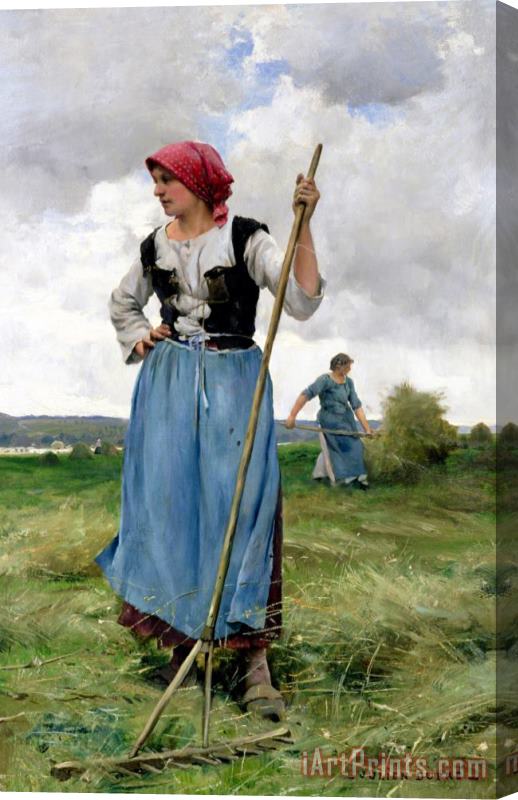 Julien Dupre Turning The Hay Stretched Canvas Painting / Canvas Art