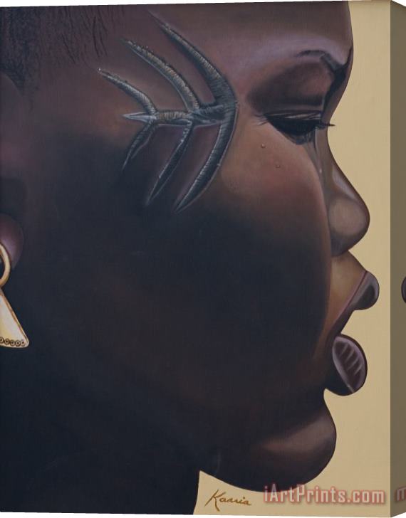 Kaaria Mucherera Tribal Mark Stretched Canvas Print / Canvas Art